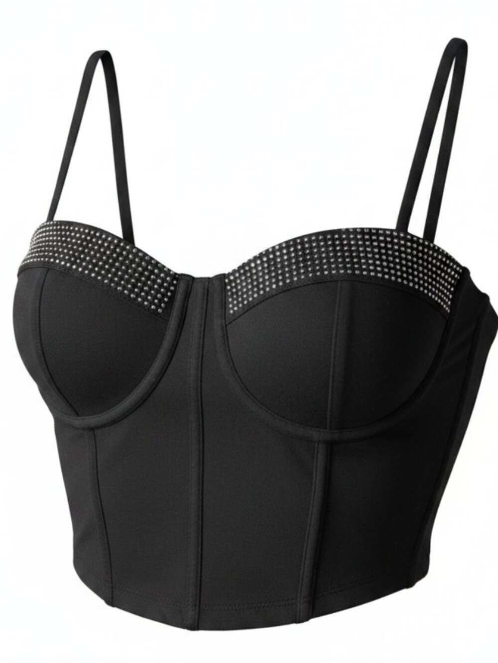 Moa Moa Bustier Style Corset Rhinestone Embellished EUC S/M